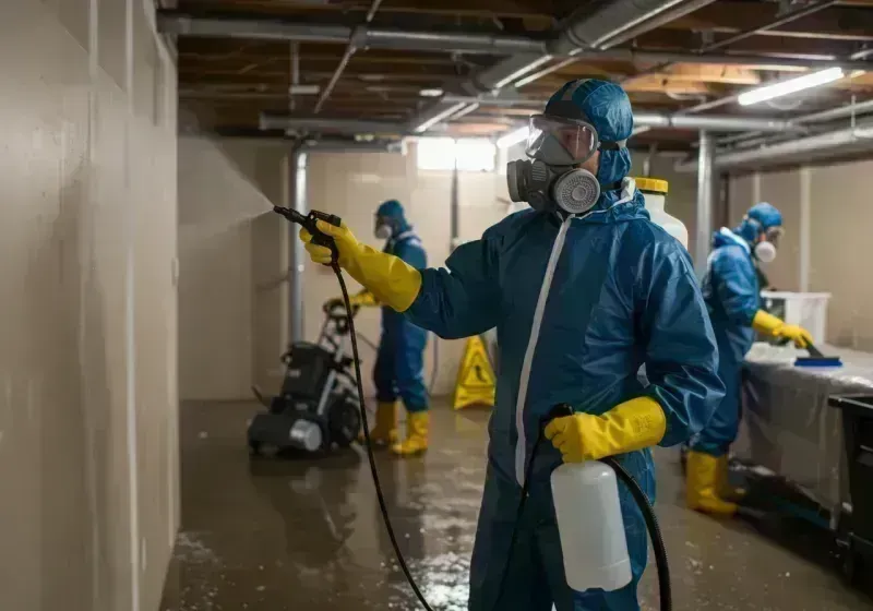 Basement Sanitization and Antimicrobial Treatment process in Spencer, WV